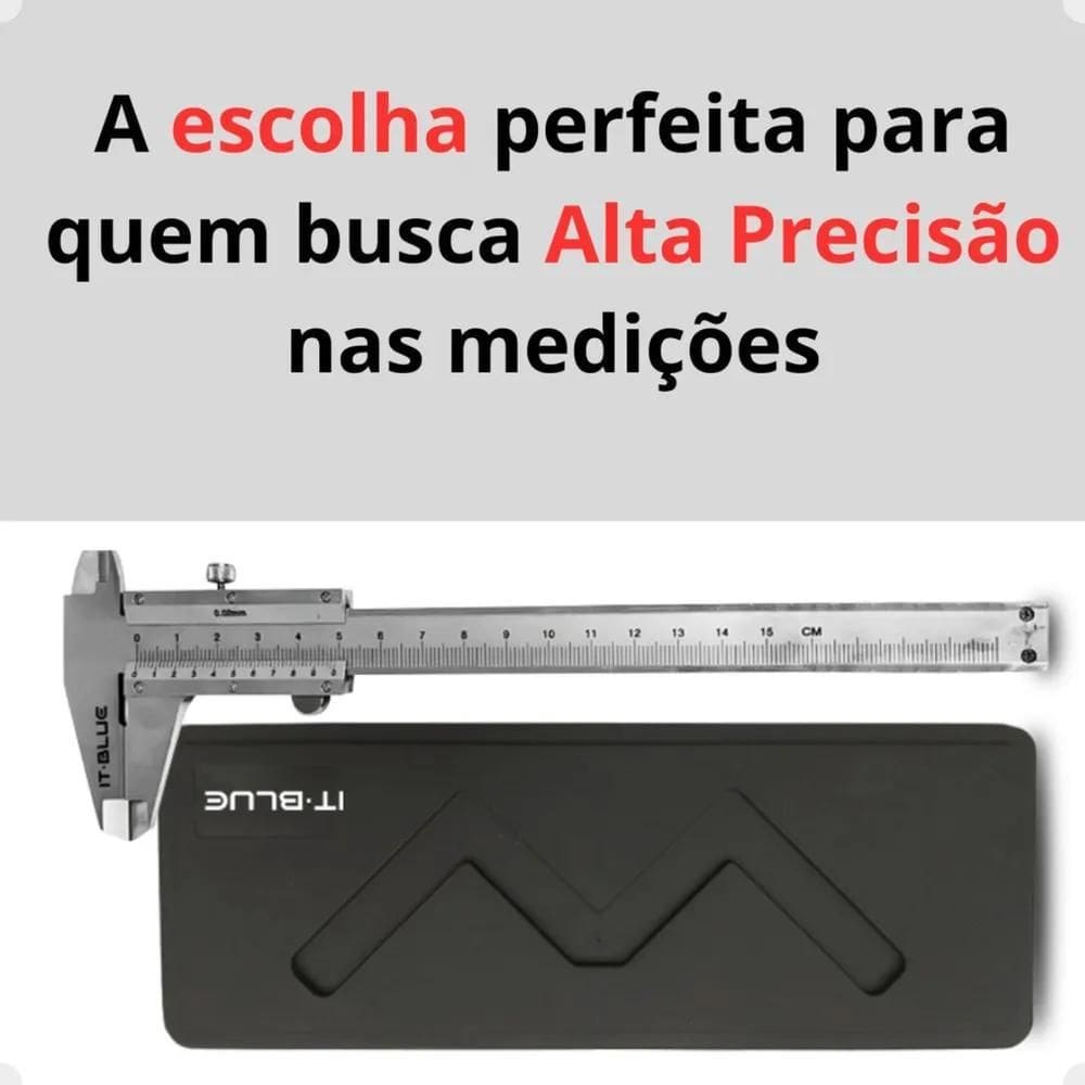 5X Paquimetro Manual Universal Analogico 150Mm Aço Inox Esto