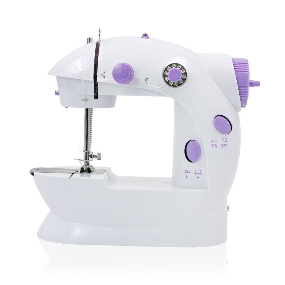Mini Máquina De Costura Reta Portátil Bivolt Doméstica Compacta