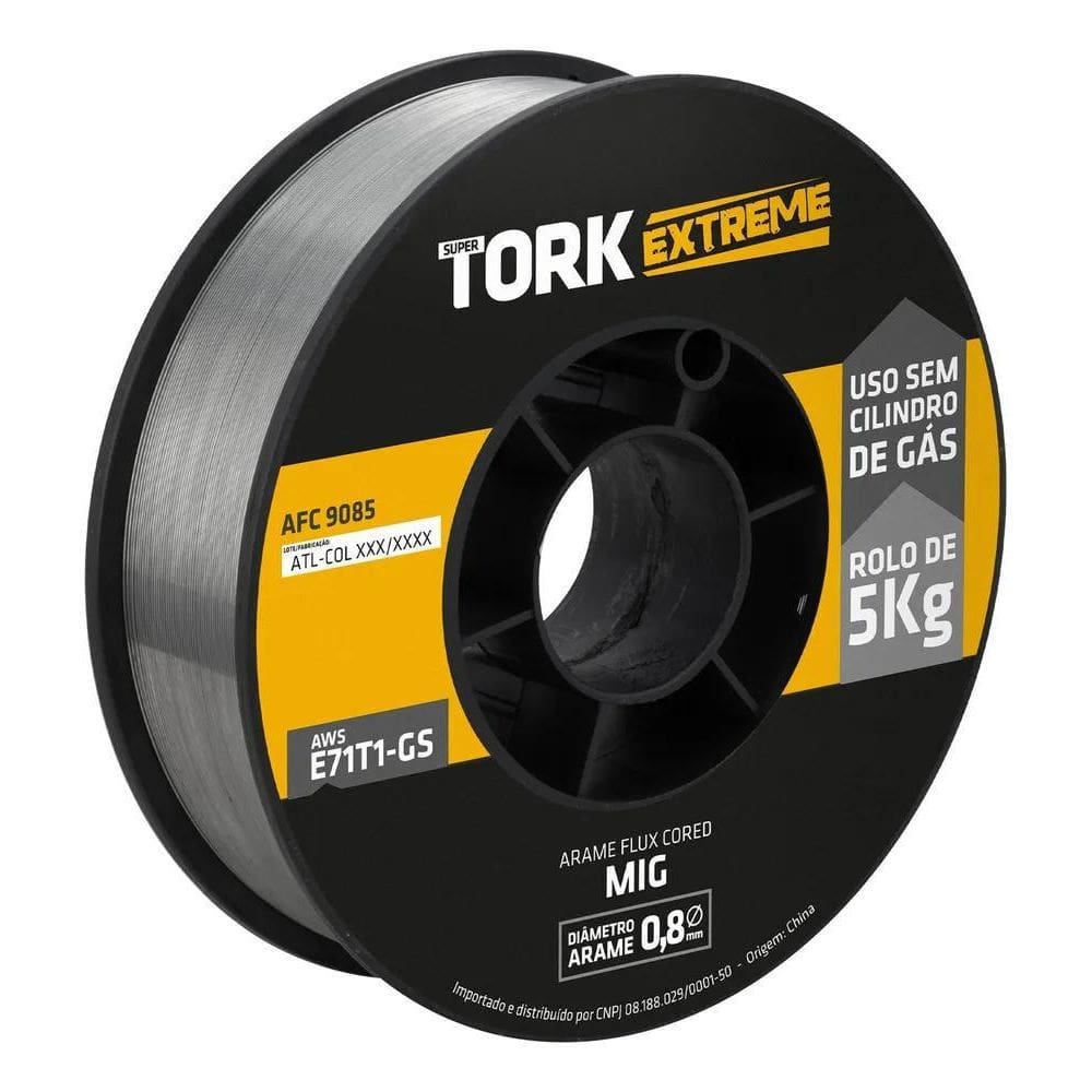5X Arame Para Solda Mig Uso Sem Gás 0.8Mm Rolo De 5 Kg
