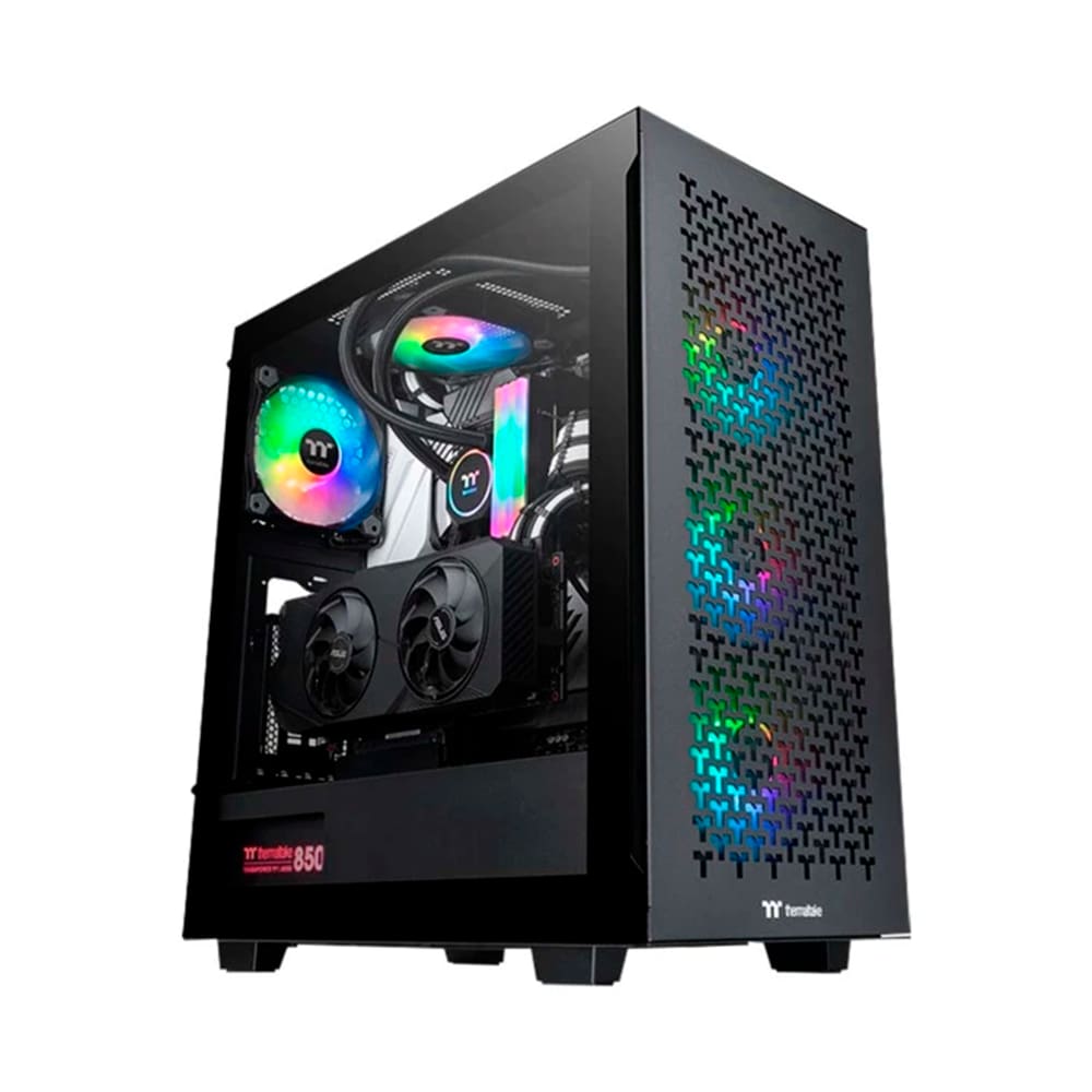 Gabinete Thermaltake V350 TG Mid Tower Com 4 Fans ARGB 1S3-00M1WN-03 Preto