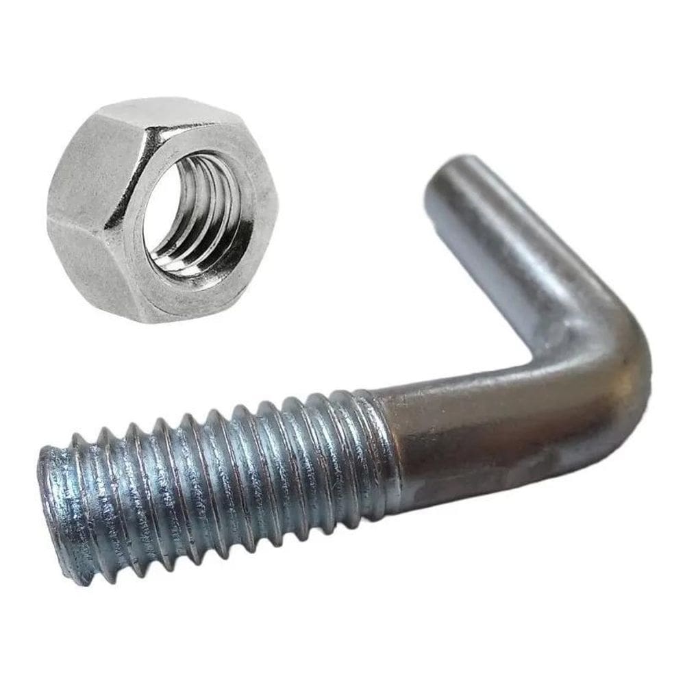 5X Parafuso Para Andaime Galvanizado L 3/8 10 Un Com Porca