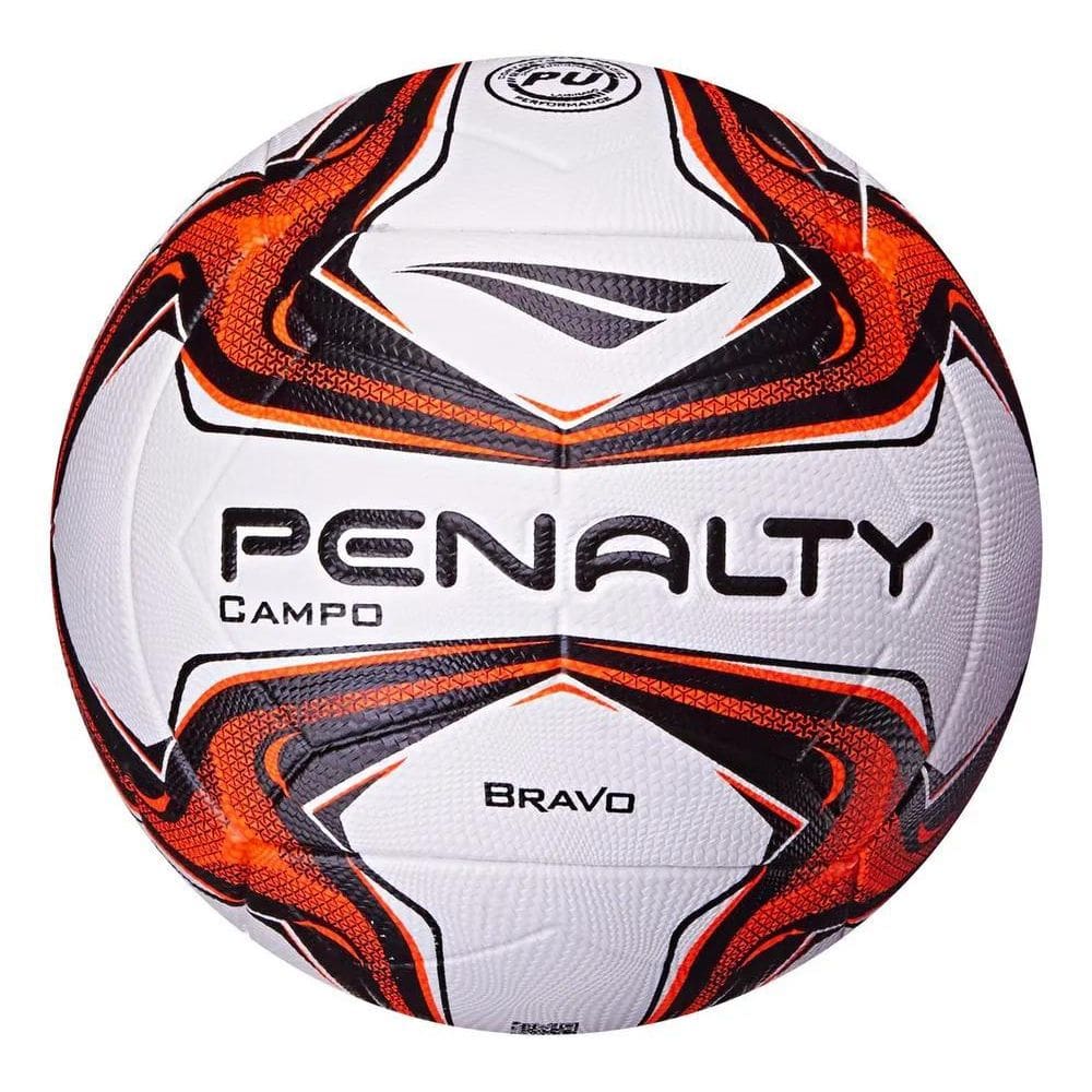 5X Bola De Futebol Branco E Laranja De Campo Bravo Xxiv Pena