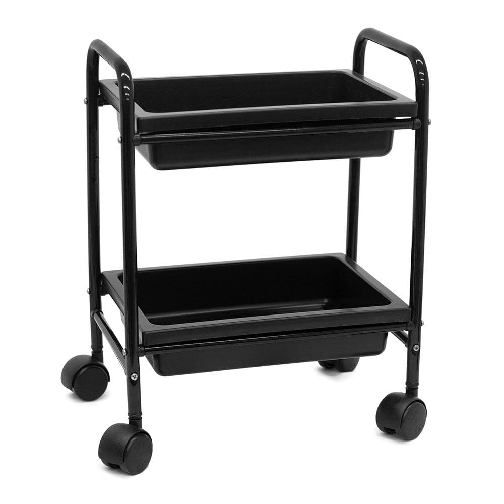 Carrinho Multiuso Pratique Pequeno 2 Gavetas Preto