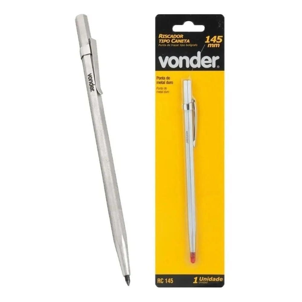 5X Riscador Tipo Caneta Ponta Metal Duro Videa 145Mm Vonder