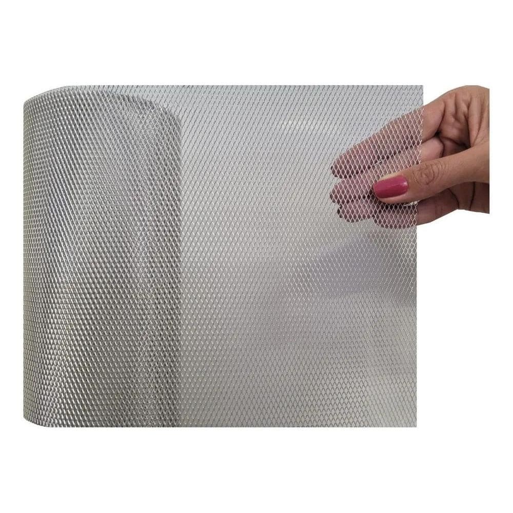 Tela Anti Insetos Para Ralos 15X100 Em Alumínio Expandido