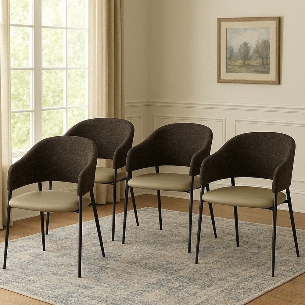 Kit 4 Cadeiras para Sala de Jantar Bristol Preto