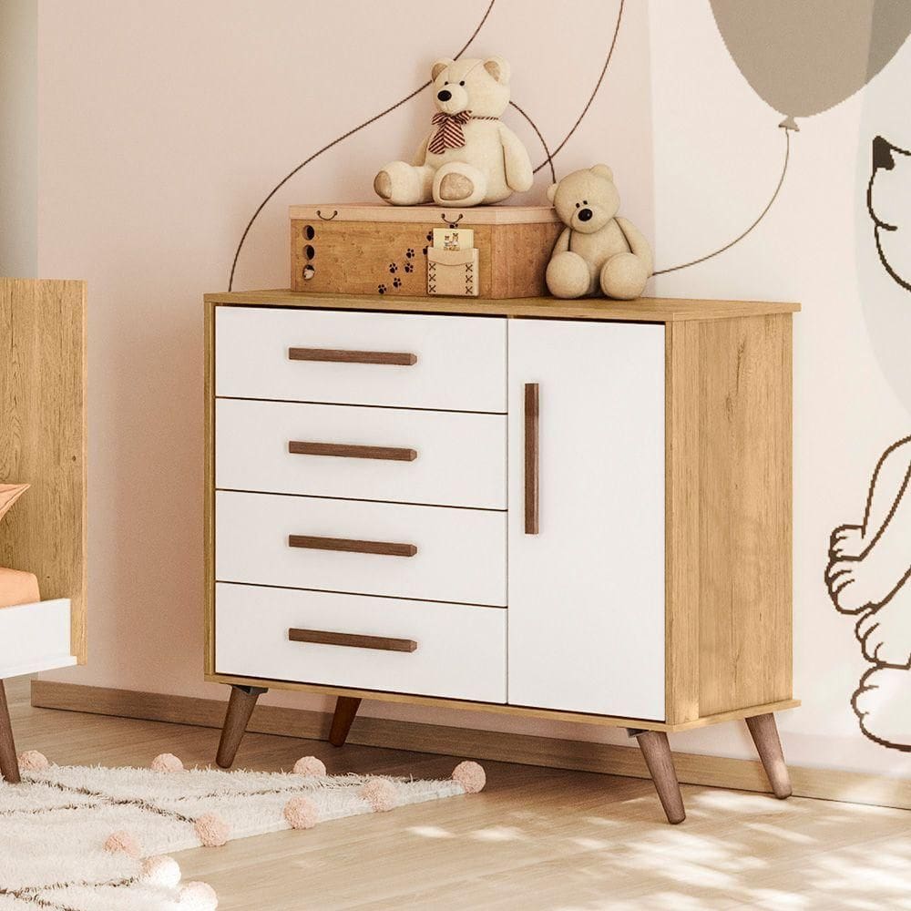 Cômoda Estilo Retrô Organizadora Infantil Freijo