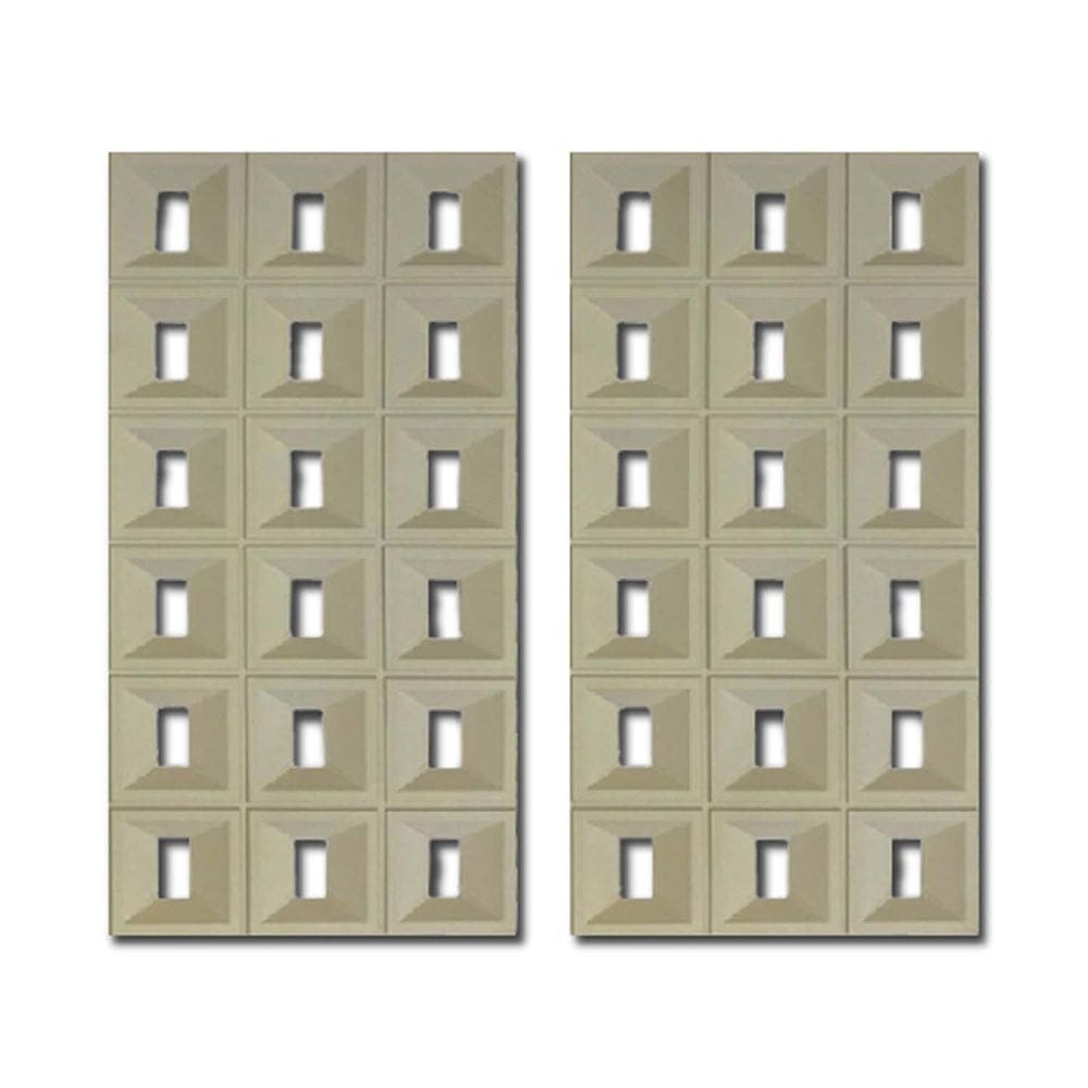 Kit 2 Unidades Divisória Pedra Leve Cobogó Decorativo 120cm X 60cm 25mm Espessura Bege Escuro