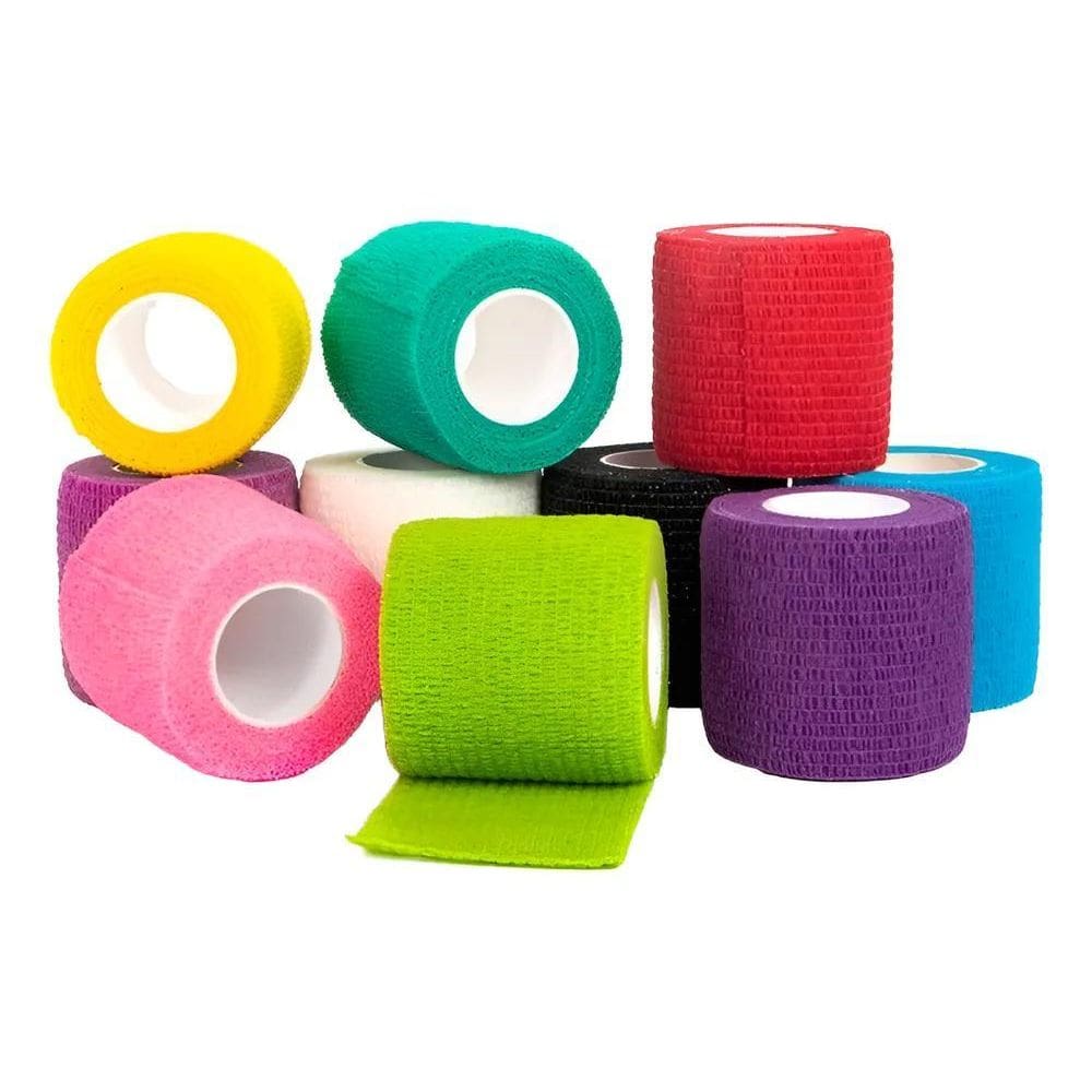 5X Kit 5 Fitas Elástica Auto Aderente Cross Jiu Tattoo Lpo