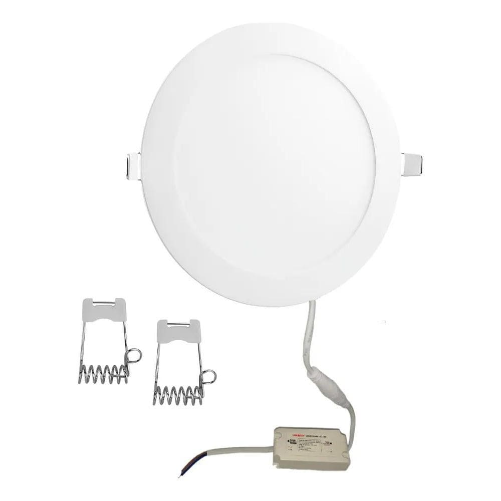 5X Luminária Plafon Led Embutir 18W 6500K Redonda Ourolux