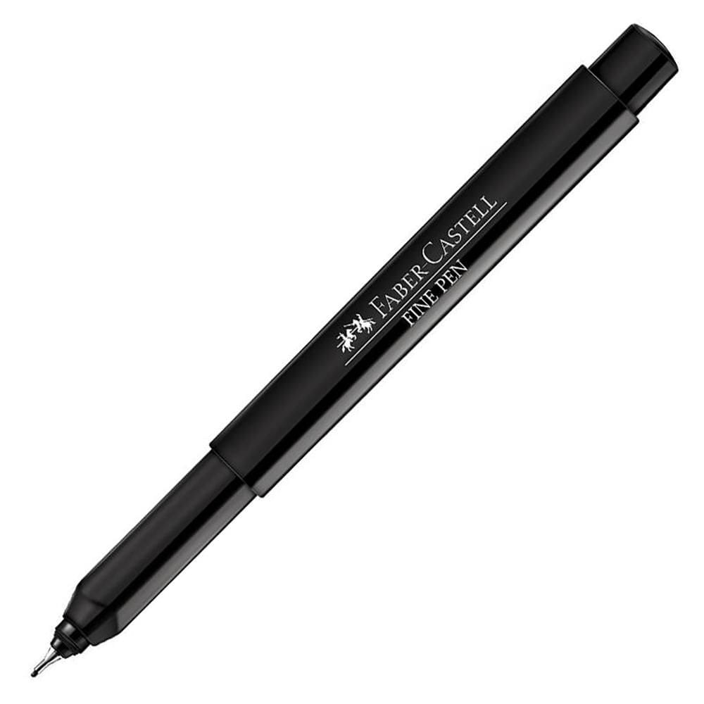 Caneta hidrográfica Fine Pen 0.4mm preto FPB/PRZF - Faber-Castell