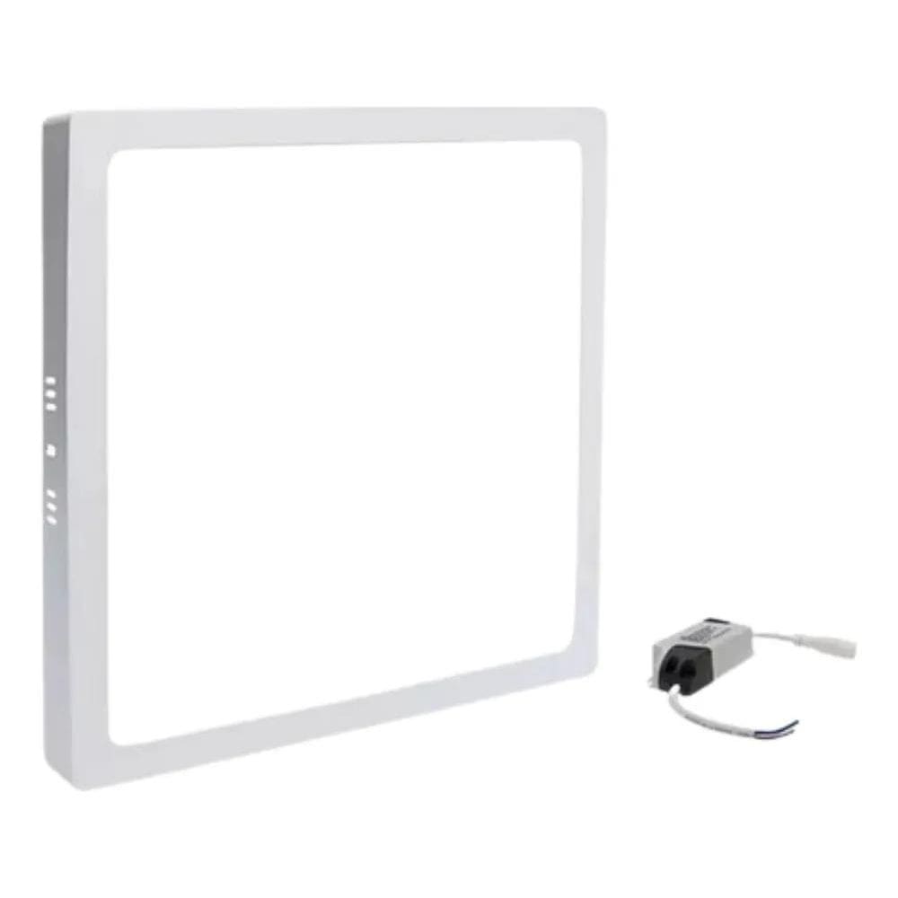 5X Painel Plafon Led 18W Sobrepor Quadrado 6000K Branco