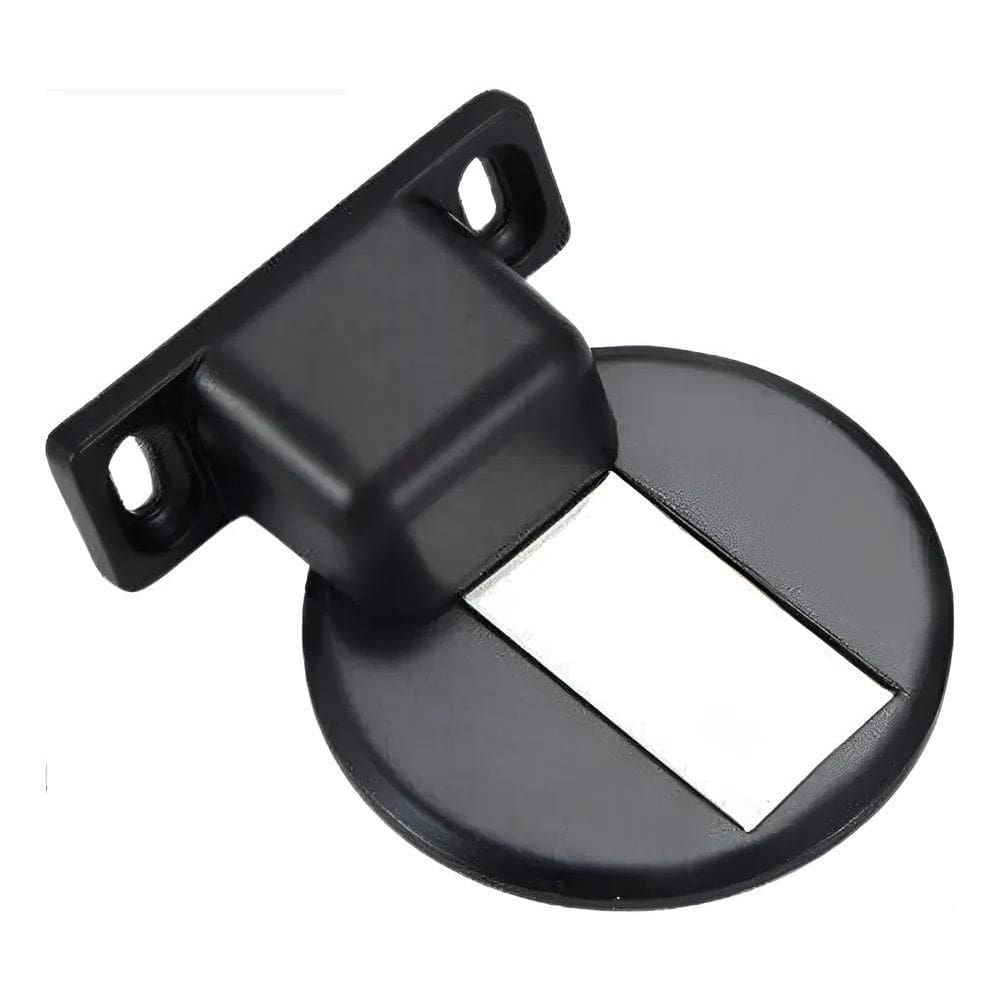 5X Prendedor De Porta Batente Magnético Slim Aço Preto