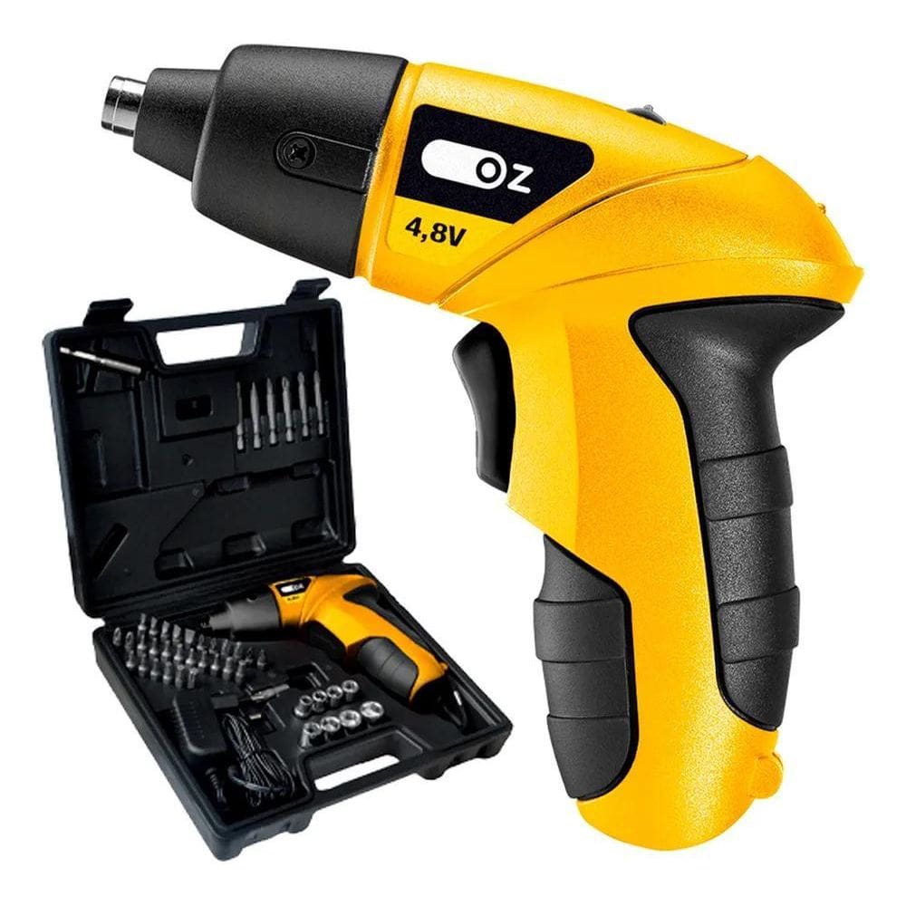 5X Parafusadeira Com Bits Com Maleta Oz Pb500K Amarelo