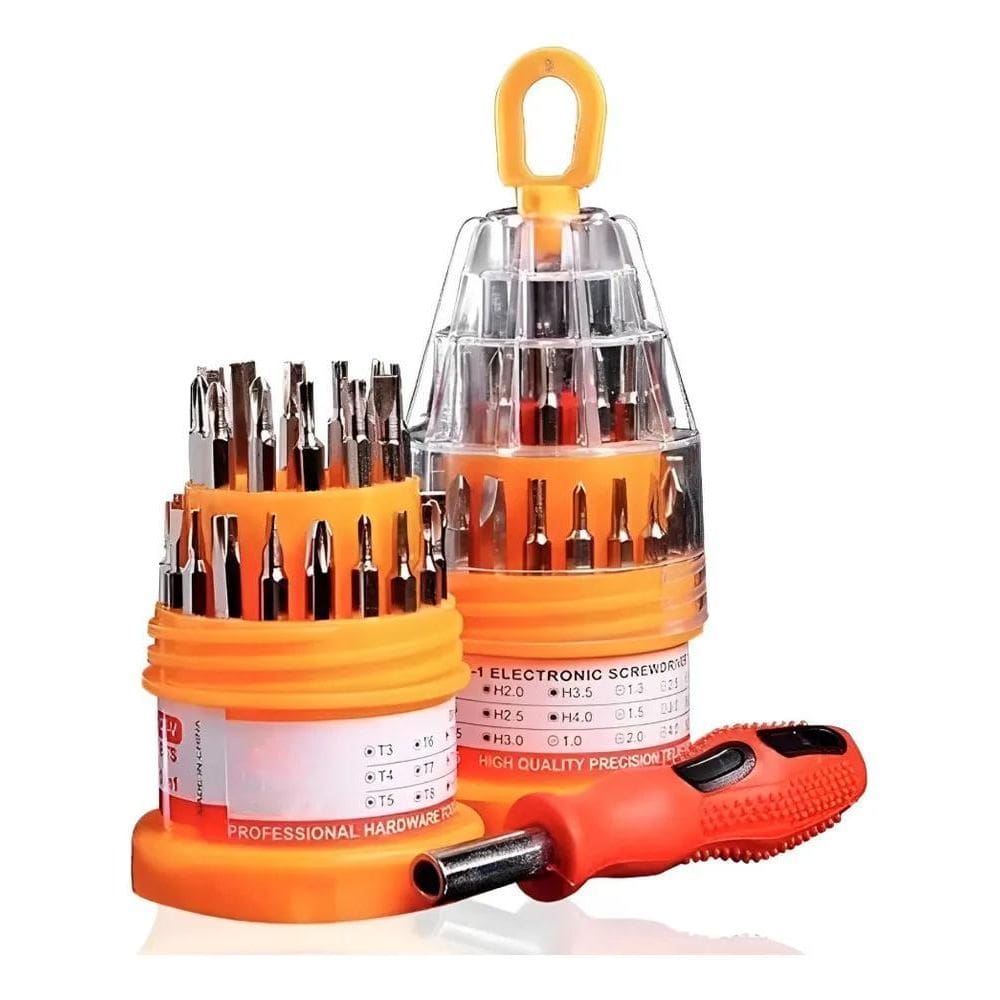 5X Kit Jogo Ferramenta 31 Peças Chaves Alen Torx Fenda Phili