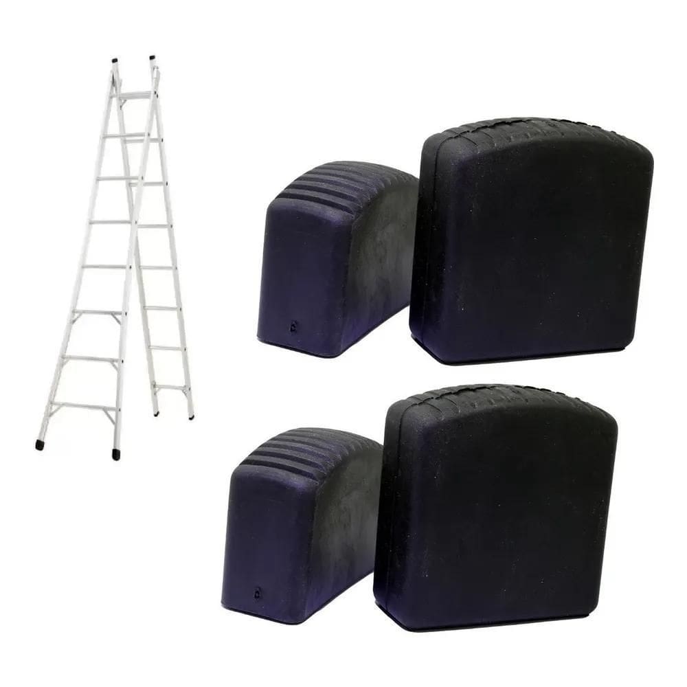 5X Sapata Pé De Borracha Para Escada Aluminio  4 Pçs  65X22M