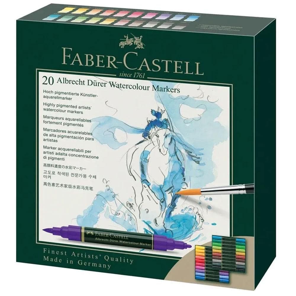 Caneta artística 20 cores aquarelável 160320 - Faber-Castell