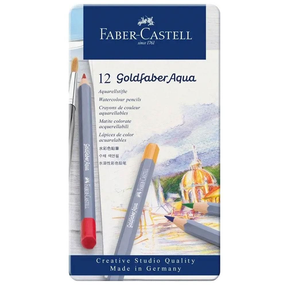 Lápis de cor 12 cores aquarelável Faber-Castell