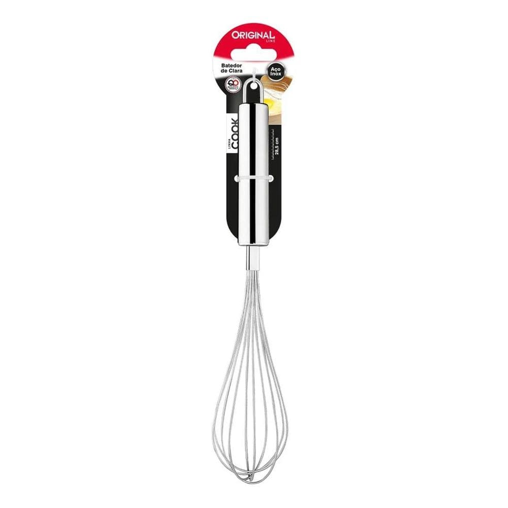 5X Batedor Fue Claras 28,5Cm Line Aço Inox