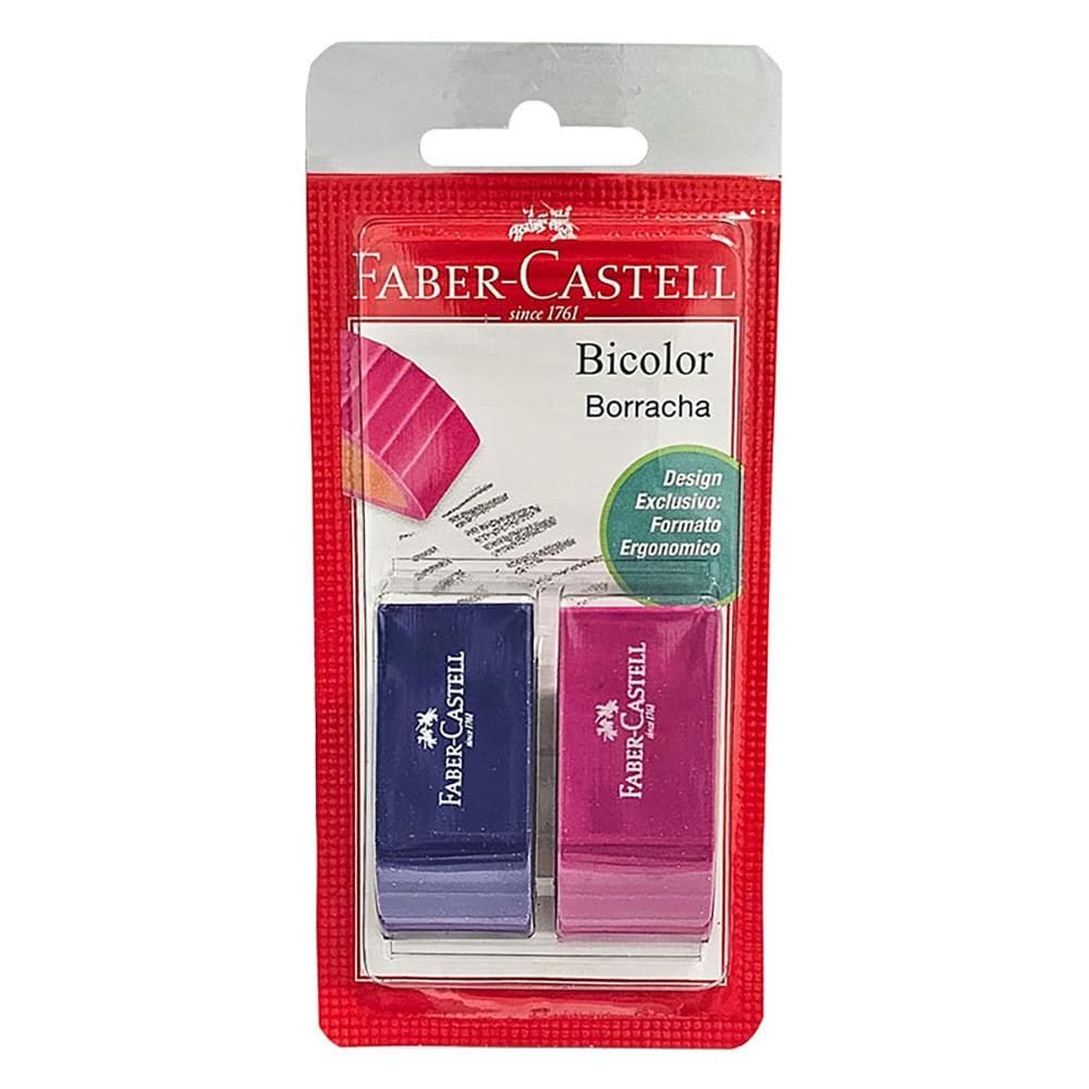 Borracha Bicolor com 2 unidades - Faber-Castell