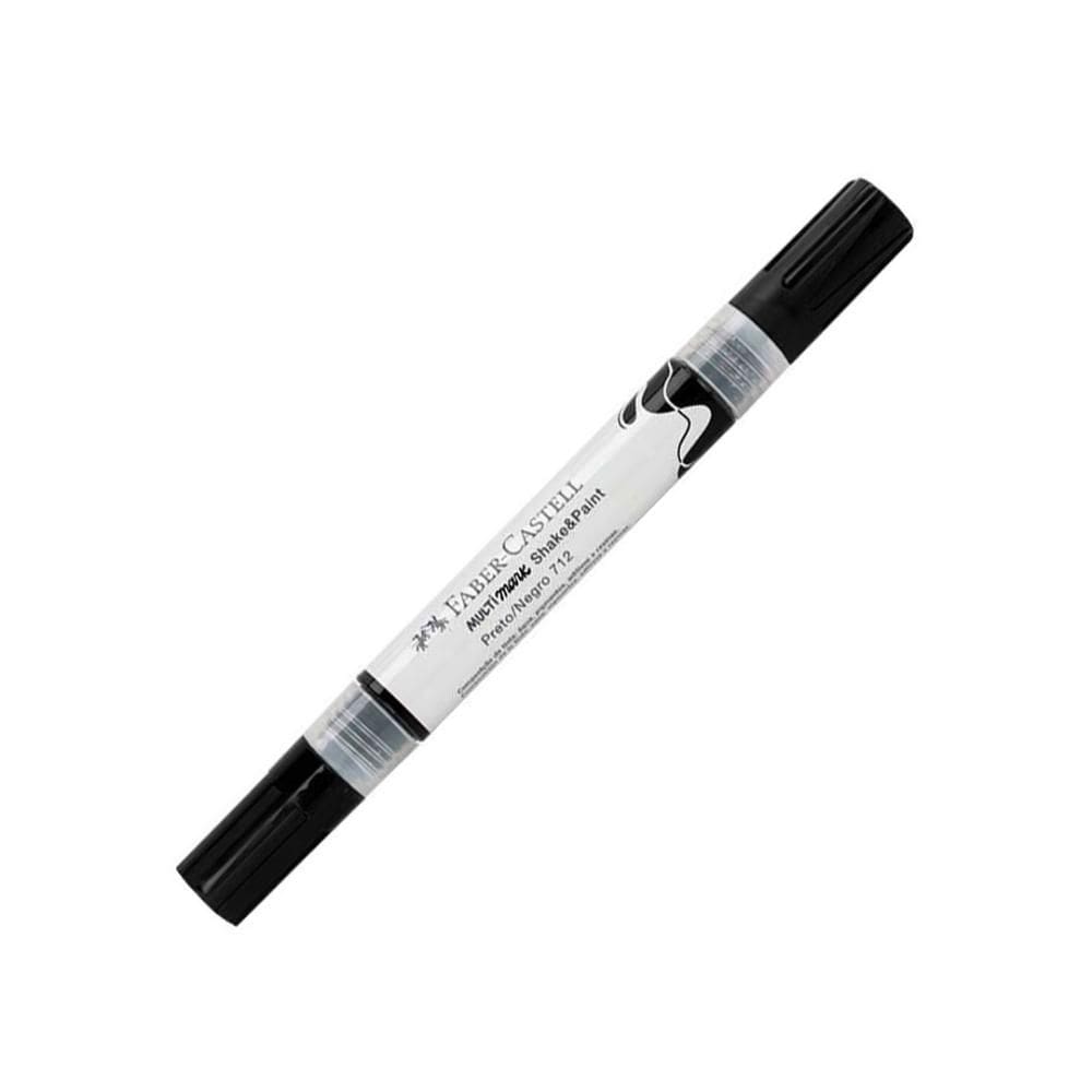 Pincel marcador permanente Multimark Preto Faber-Castell