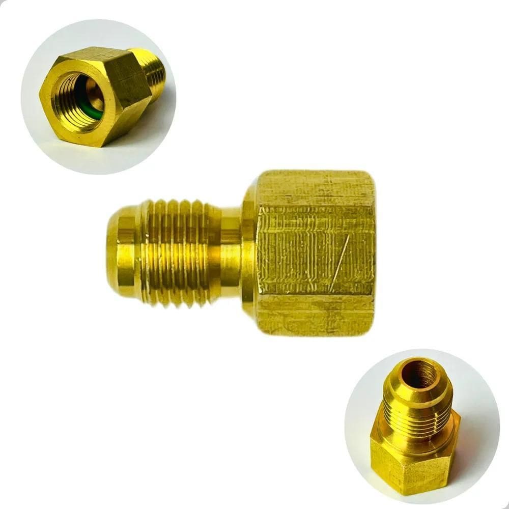 5X Adaptador Válvula Acionadora Schrader 5/16 Macho 1/4 Fême