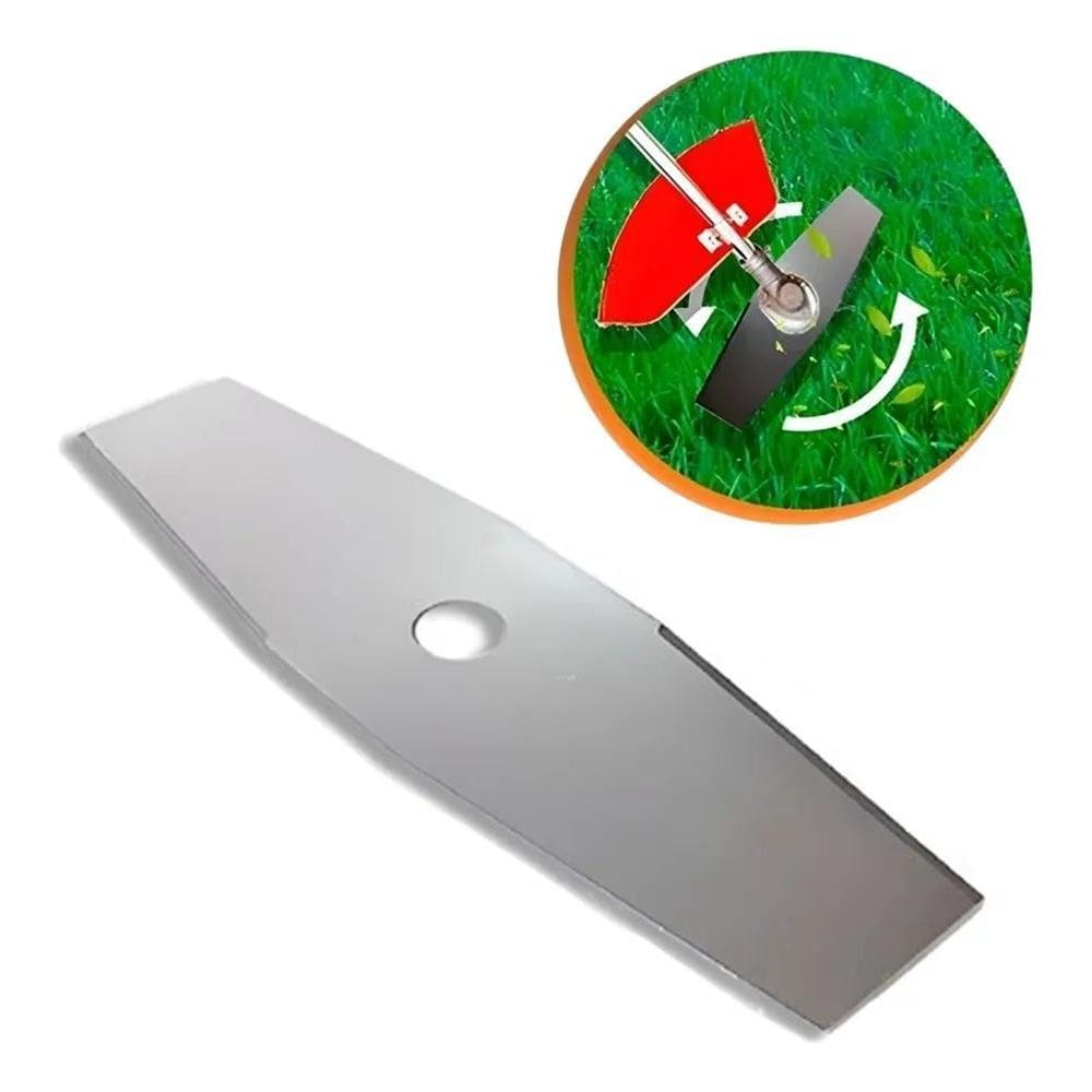 5X Faca Lâmina Para Roçadeira 2 Pontas 300Mm Furo 1 Pol