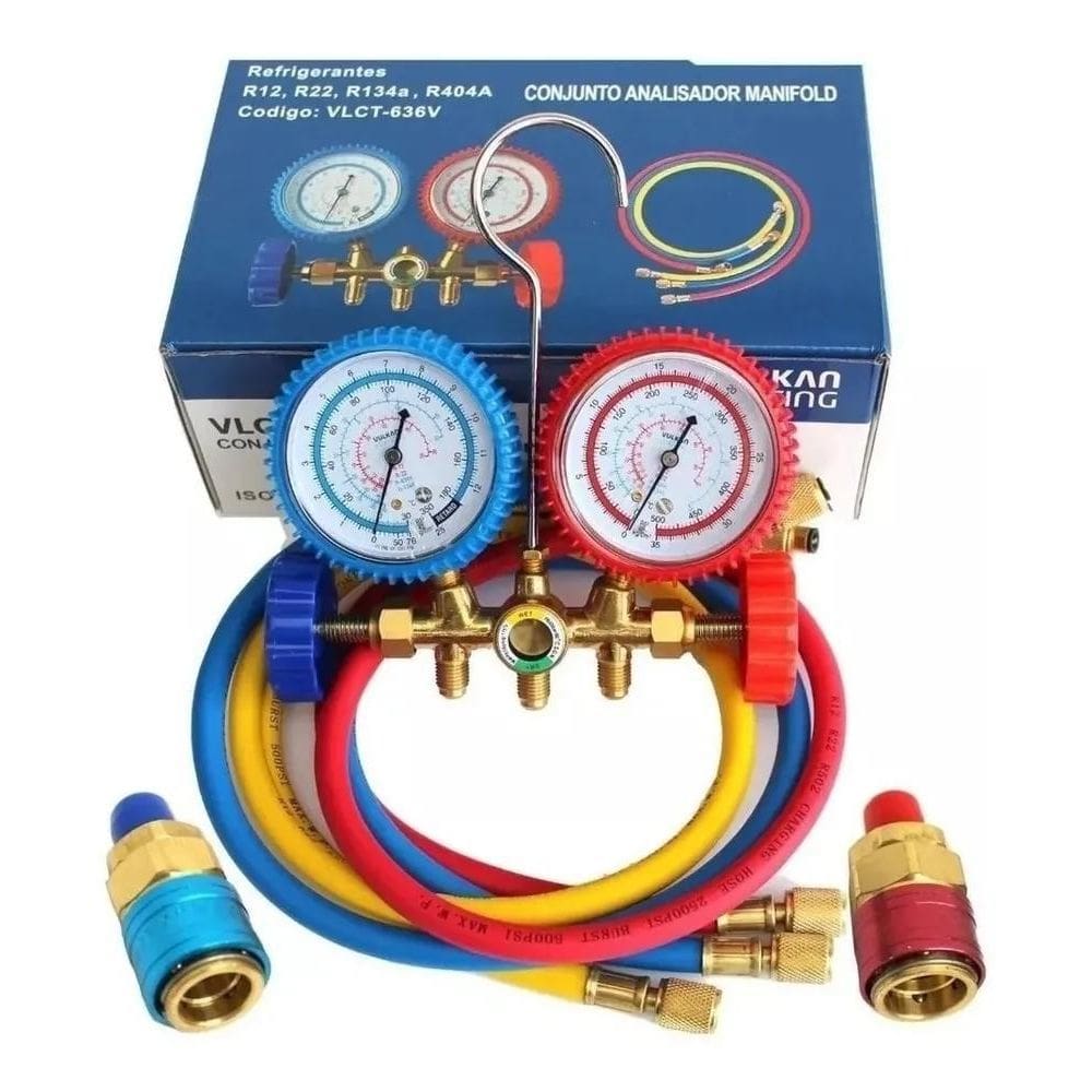 5X Manifold Ar Condicionado R134A R12 R22 R404 Engate Sr