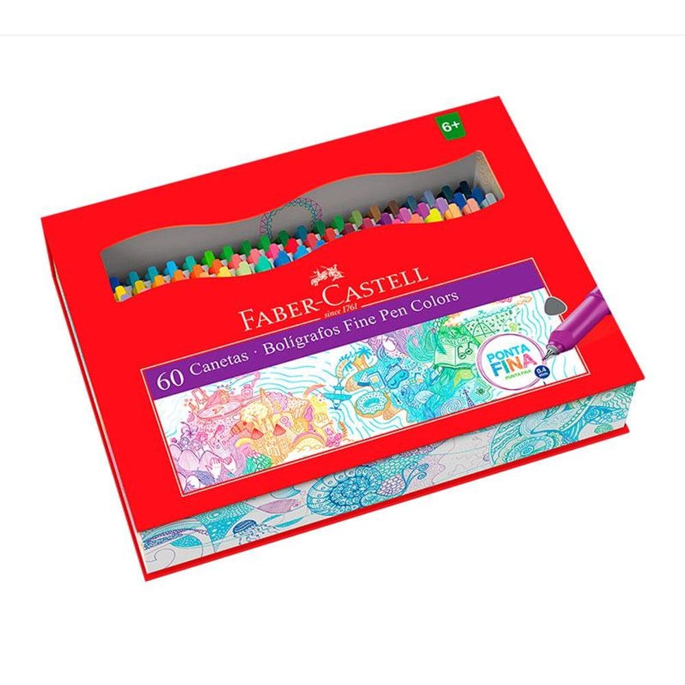Caneta hidrográfica Fine Pen Colors - com 60 Cores - FPB/ES60ZF - Faber-Castell