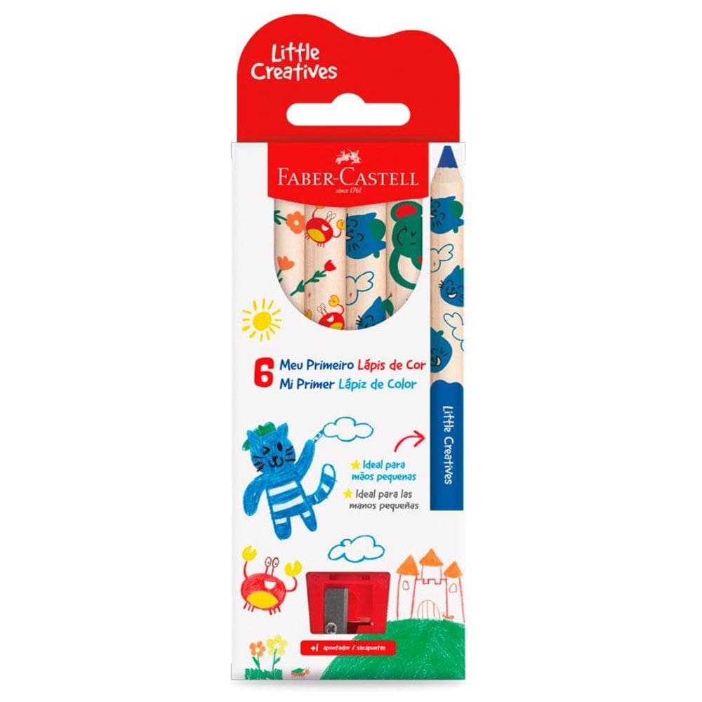 Lápis de cor Little Creatives com 6 cores Faber-Castell