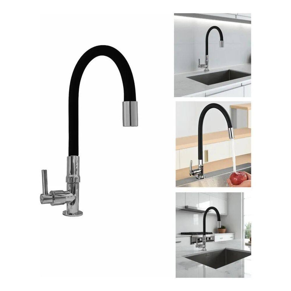5X Torneira Cozinha Bancada Flexível Bica Giratória 360 Mono