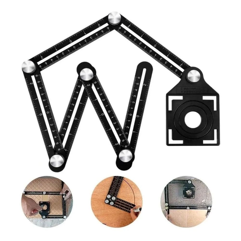Régua 6 Dobras Multi Ângulos Para Cortar Piso Profissional