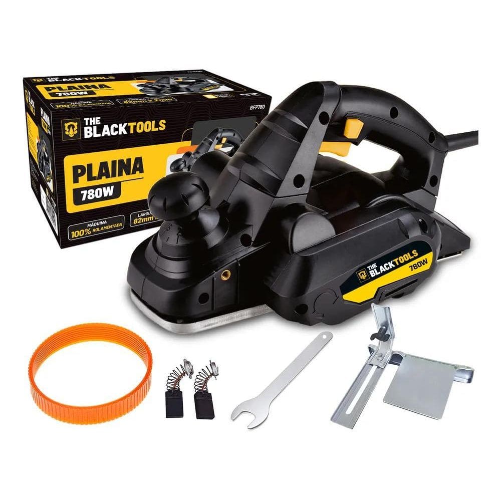 5X Plaina Elétrica Manual Para Madeira 780W The Black Tools