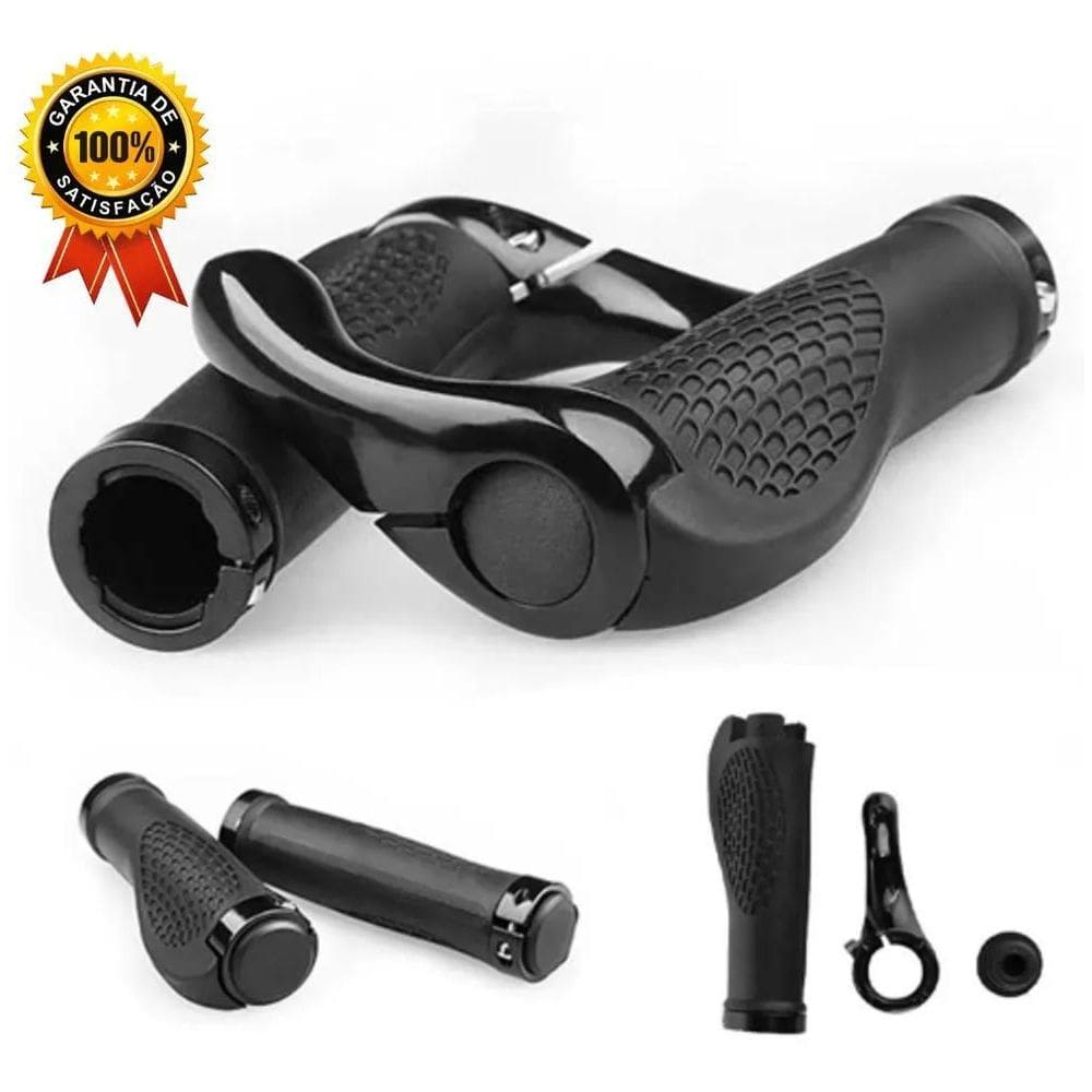 5X Manopla Bike Bicicleta Mtb Chifre Bar End Anatômica - Par