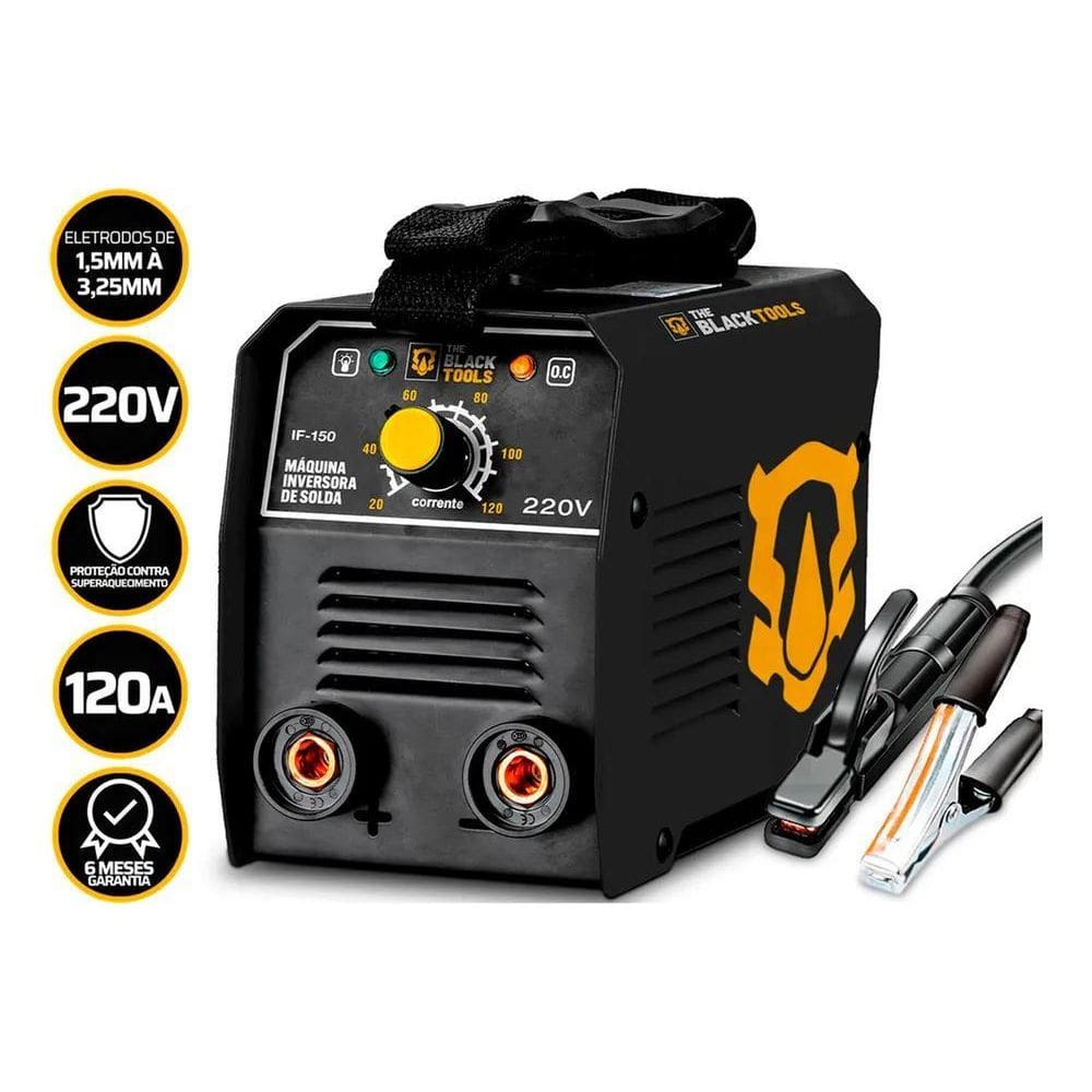 5X Máquina Solda Inversora Mma The Black Tools Preto 50/60Hz