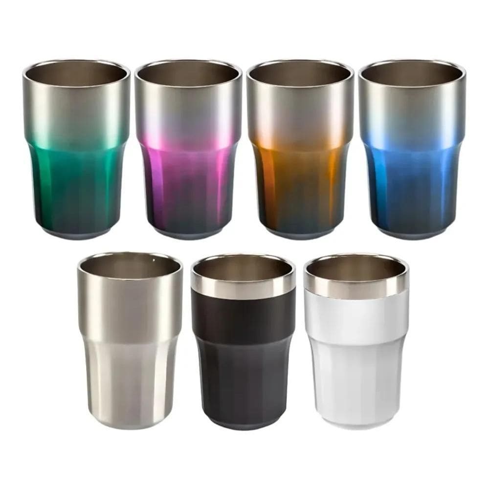 5X Copo Térmico Inox Beer Tumbler Happy Hour 384Ml Coloridos