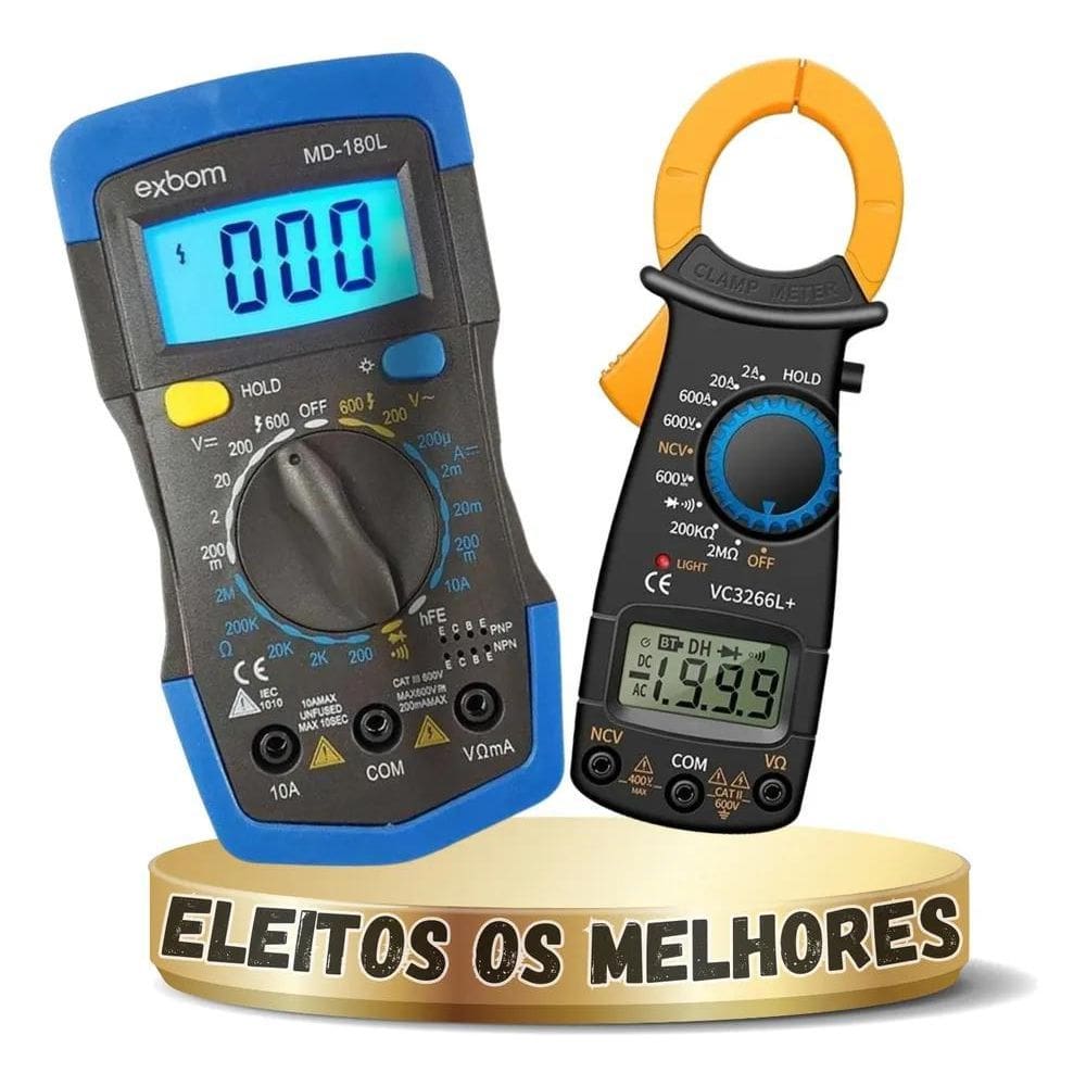 5X Alicate Amperímetro Digital + Multímetro Digital Ac Dc
