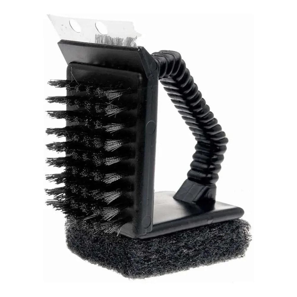 5X Escova Para Limpar Grelha Churrasqueira Com Espátula 3 Em