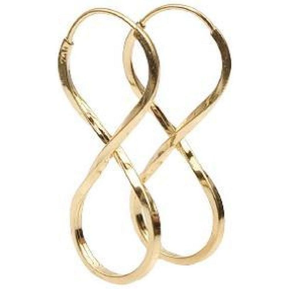 Brinco Argola Infinito Torcido 2,50Cm Em Ouro 18K