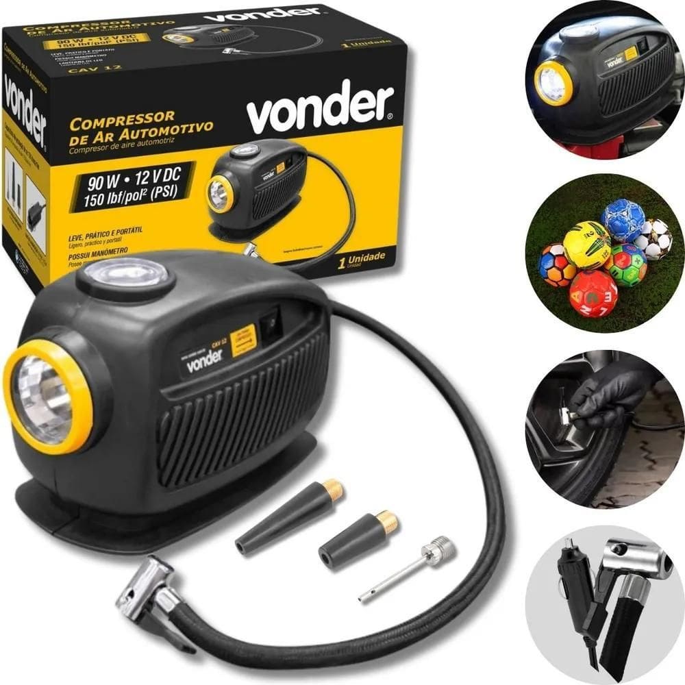 5X Mini Compressor De Ar 12V Pneu Carro Moto Bike