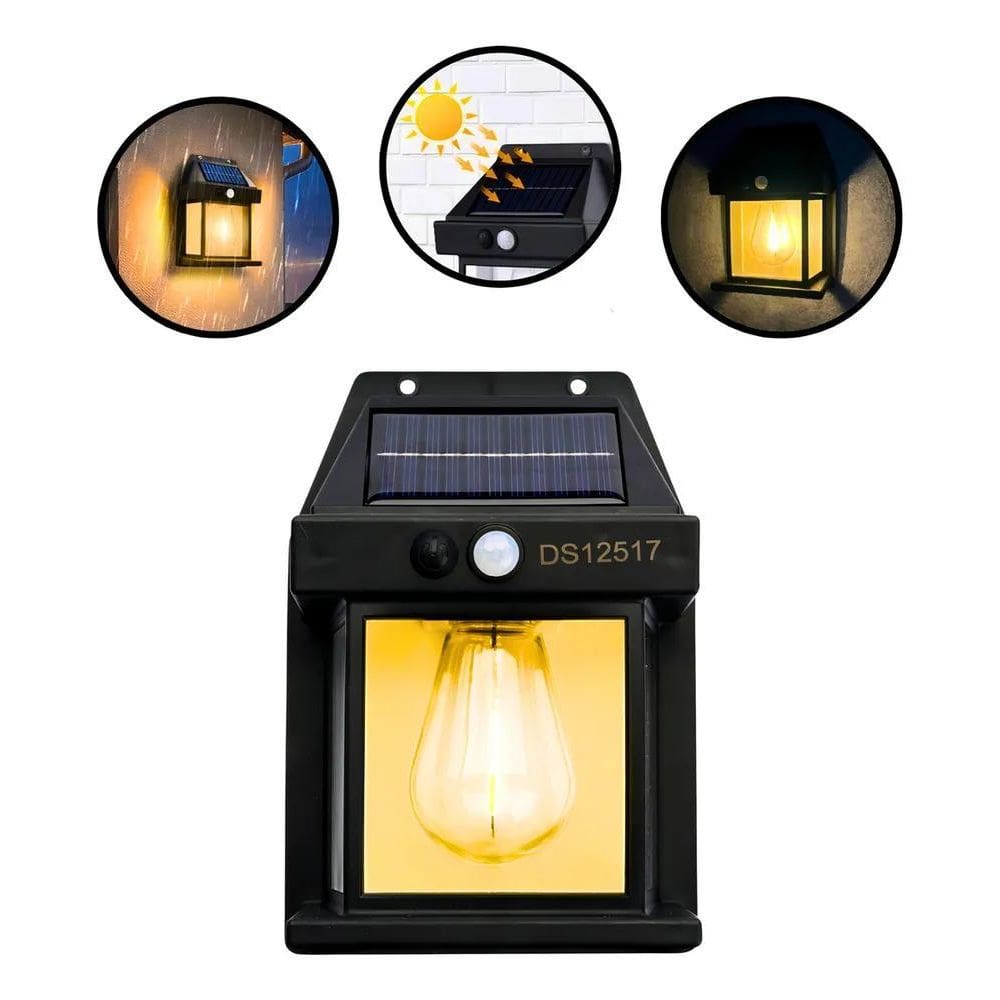 5X Arandela Solar Led Recarregável Para Ambientes Externos E