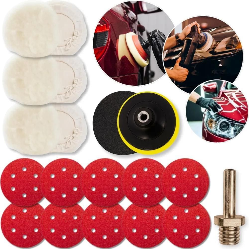 5X Kit Polimento Automotivo Politriz Esmerilhadeira Lixadeir