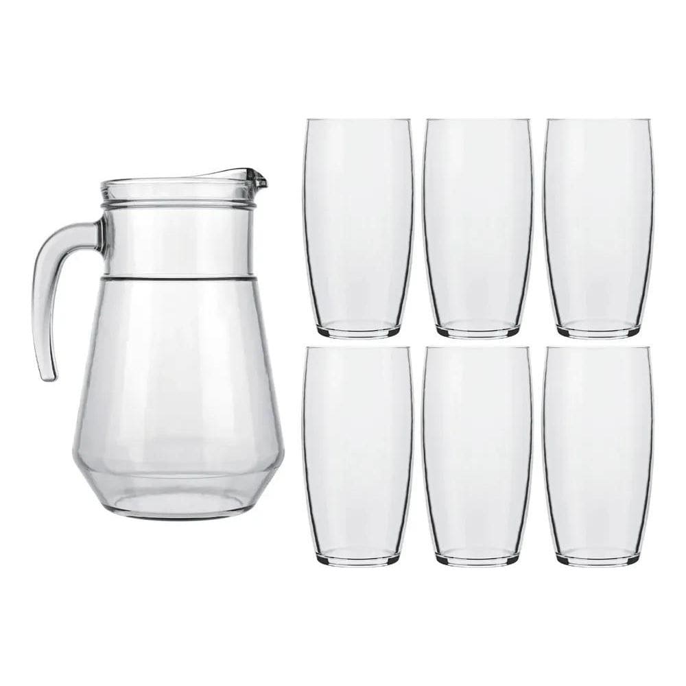 5X Kit Jogo Copos Oca 300Ml Jarra 1.5 L Água Refrigerante Na