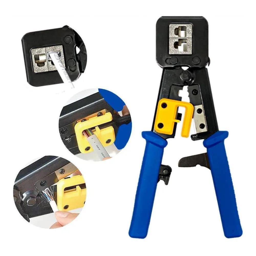 5X Alicate Rede Crimpagem Cabo Conector Rj45 Passagem Ez Cri