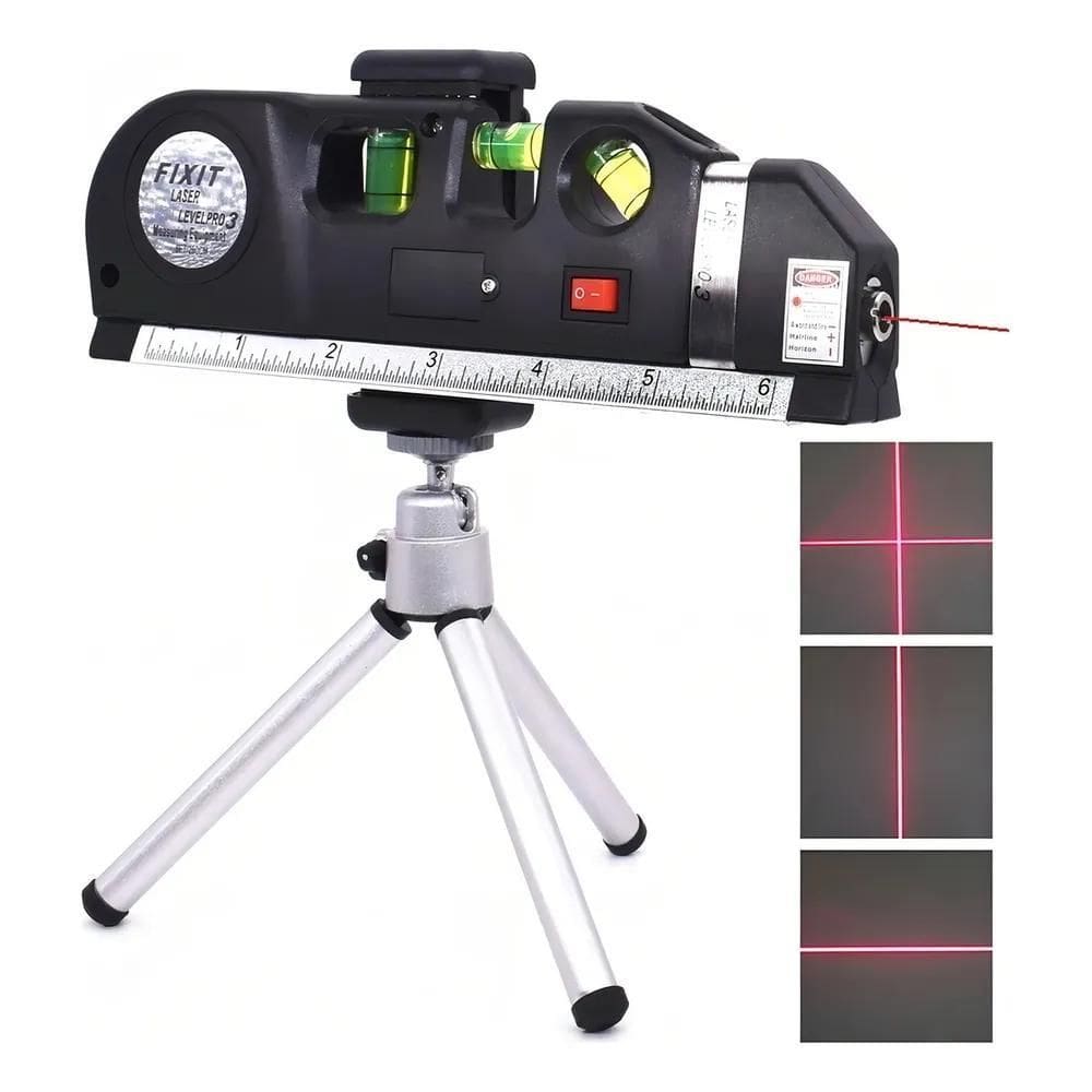 5X Nível A Laser + Trena Multifuncional Completo Tripé Inclu