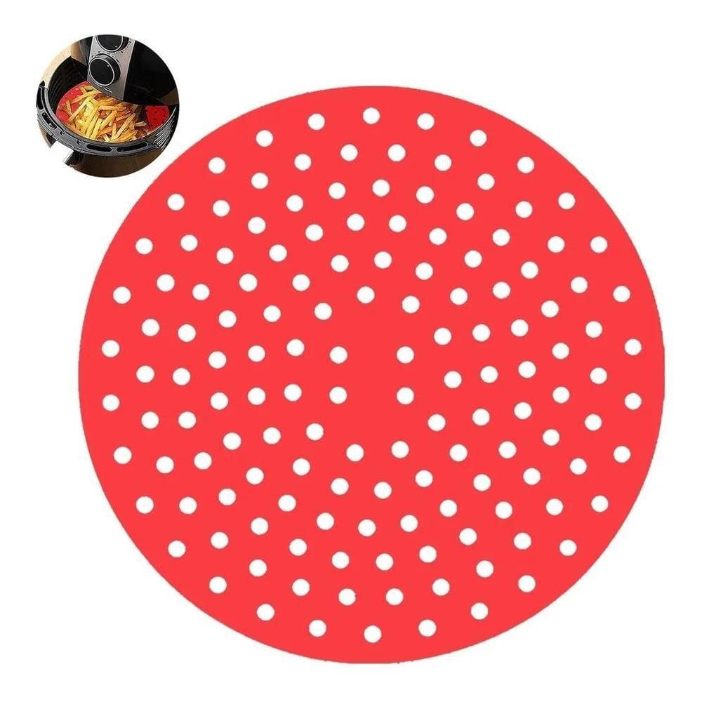 5X Tapete Silicone Airfryer Universal Redondo Fritadeira Ver
