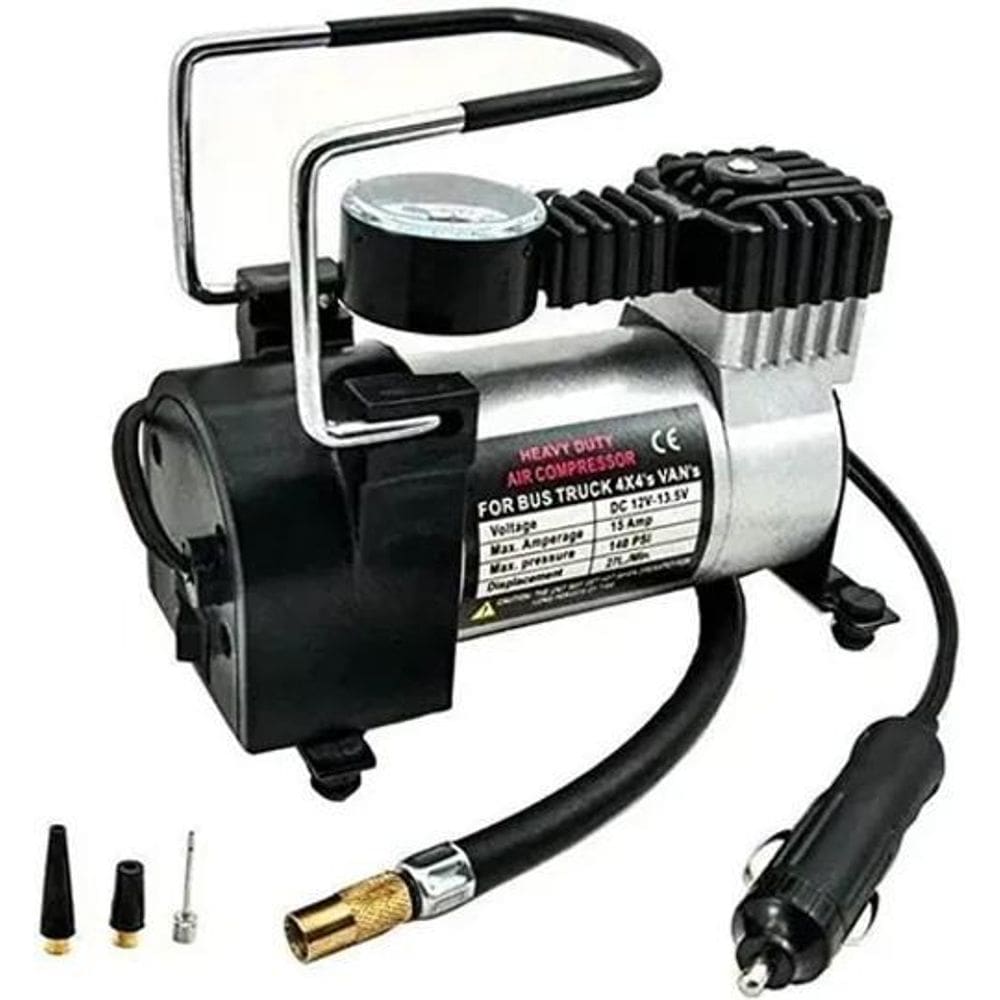 5X Compressor De Ar Mini Elétrico Portátil B-Max 35W Prata C