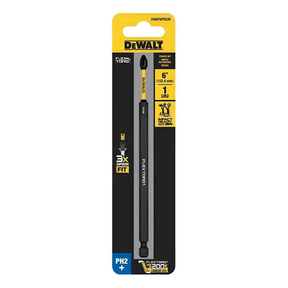 5X Bit Longo Ph2 Dewalt 15Cm - Bits Parafusadeira Ponteira