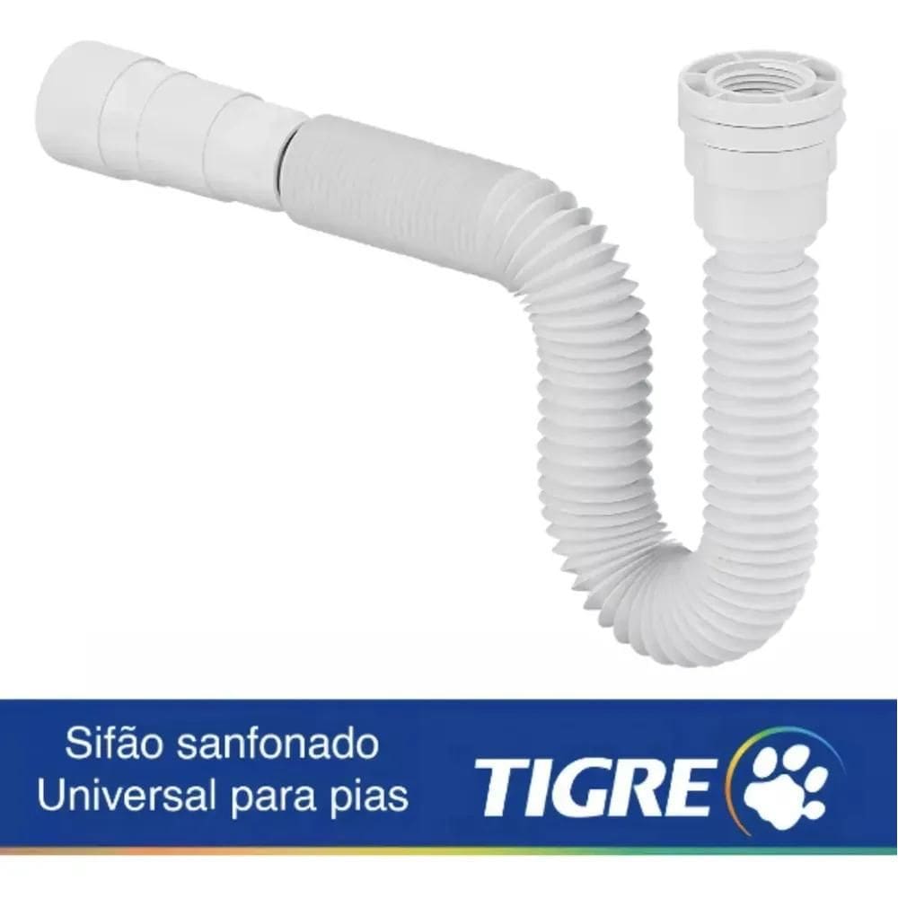 5X Tigre Sifão Ajustável Cor Branco