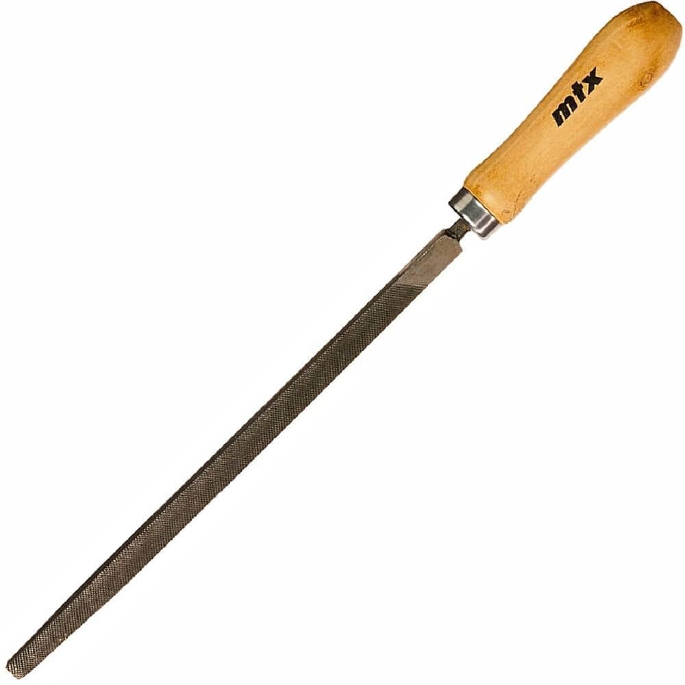 Lima Triangular Bastarda 4” - 100mm com Cabo de Madeira - 1603355 - MTX